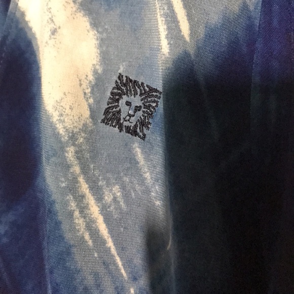 Anne Klein Blue Button Up Cardigan Blouse White Accents Size Large NWOT - Picture 4 of 7